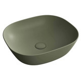 Vitra Plural7810B4750016 Tekli 45 cm Seramik Kare Lavabo Mat Yosun Yeşili