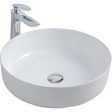 Paluci Alanya Tekli 43 cm Porselen Yuvarlak Lavabo Beyaz