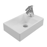 Serel 2049txs110h Tekli 45 cm Seramik Dikdörtgen Lavabo Beyaz