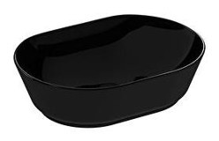 Vitra Geo 7427b0700016 Tekli 55 cm Seramik Oval Lavabo Siyah
