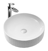 Paluci Paula Tekli 44 cm Porselen Yuvarlak Lavabo Beyaz