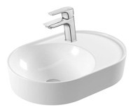 Serel Sapphire Sp40sxs110h Tekli 50 cm Seramik Oval Lavabo Beyaz