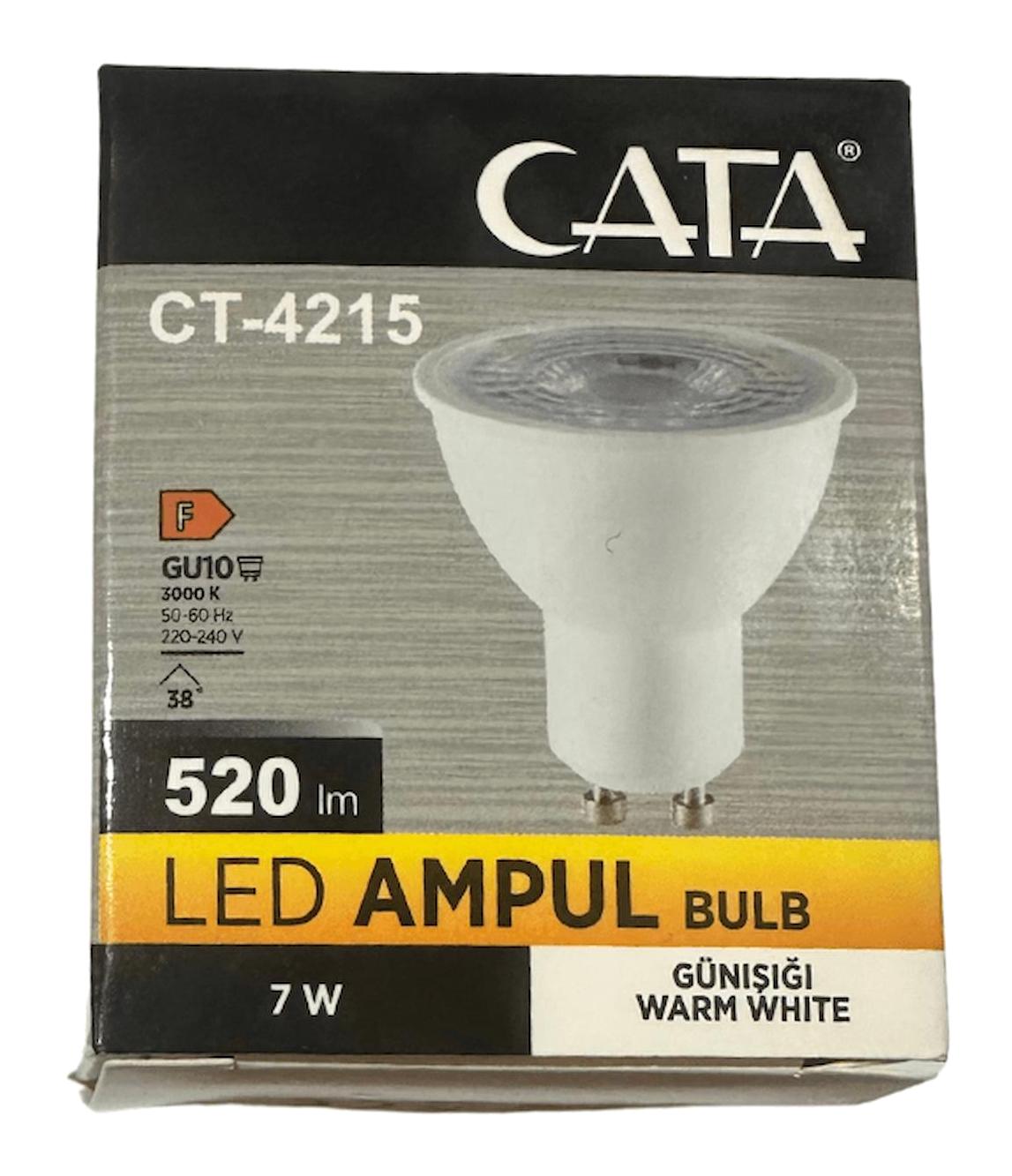 Cata CT-4215 7 W Tasarruflu Gün Işığı GU10 Çanak Led Ampul 4 Adet