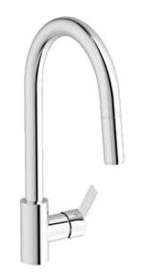Artema Maestro Standart Pull Down A42162 Kuğu Çift Girişli Aç Kapa Eviye Bataryası Gümüş