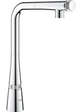 Grohe Zedra 31593002 Arıtmalı Spiralli Çift Girişli Aç Kapa Eviye Bataryası Gümüş