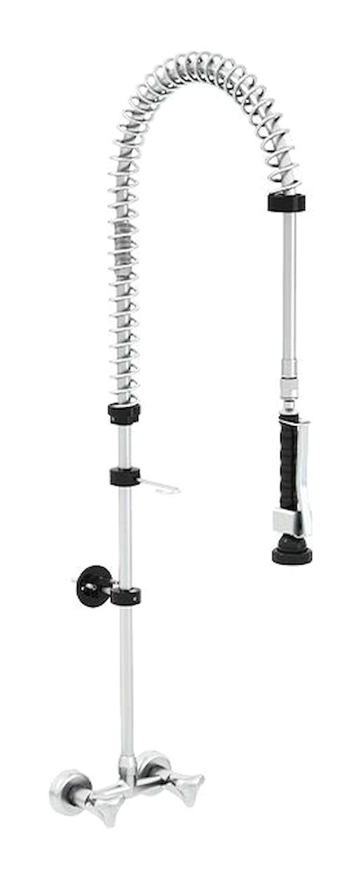 Cancan MT03 Deluxe Spiralli Kuğu Aplike Çift Girişli Çevirmeli Eviye Bataryası Gri