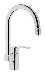 Artema Chrona A42550 Çift Girişli Aç Kapa Eviye Bataryası Gümüş