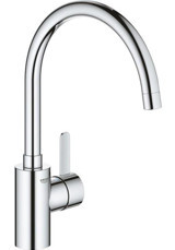 Grohe Eurocosmo-3284300E Çift Girişli Aç Kapa Eviye Bataryası Gümüş