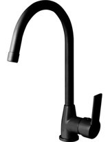 Newarc Loft 921531B Kuğu Çift Girişli Aç Kapa Eviye Bataryası Siyah