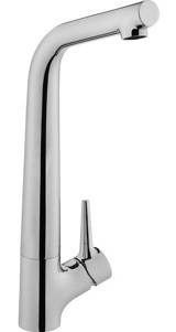 Artema Nest Trendy A42114 Kuğu Çift Girişli Aç Kapa Eviye Bataryası Gümüş