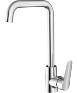 Creavit Bevel Bv8500 Kuğu Çift Girişli Aç Kapa Eviye Bataryası Gümüş