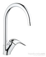 Artema Ares A42072 Kuğu Çift Girişli Aç Kapa Eviye Bataryası Gümüş