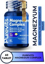 Purevits Magnezyum Complex Aromasız Yetişkin Vitamin 60 Tablet