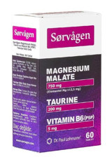 Sorvagen Magnesium Malat Taurin Vitamin B6 Aromasız Yetişkin Vitamin 60 Tablet