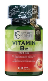 Nature'S Supreme Vitamin B12 Aromasız Yetişkin Vitamin 60 Kapsül