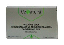 Venatura Vitamin B12 Ma Aromasız Yetişkin Vitamin 30 Tablet