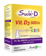 Suda-D Vit D3 For Kids Aromasız Çocuk Vitamin 20 ml