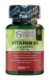 Nature'S Supreme Vitamin B1 Aromasız Yetişkin Vitamin 100 Kapsül