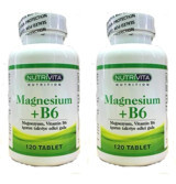 Nutrivita Magnesium B6 Vitamin Aromasız Yetişkin Vitamin 120 Tablet