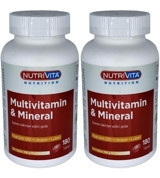 Nutrivita Multivitamin Mineral Aromasız Yetişkin Vitamin 2x180 Tablet