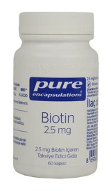 Pure Encapsulations Biotin Aromasız Yetişkin Vitamin 60 Kapsül