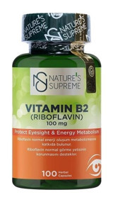 Nature'S Supreme Vitamin B2 Aromasız Yetişkin Vitamin 100 Kapsül