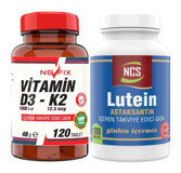 Ncs Lutein Astaxanthin - Nevfix Vitamin D3 K2 Aromasız Yetişkin Vitamin 180 Tablet