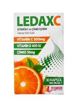 Ledax C Vitamin Portakallı Yetişkin Vitamin 30 Kapsül
