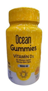 Ocean Gummies Vitamin D3 1000Iu Çilek - Portakal Yetişkin Vitamin 60 Softgel
