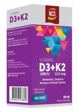 Ncs Vitamin D3 K2 Aromasız Yetişkin Vitamin 20 ml