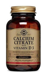 Solgar Calcium Citrate - Vitamin D3 Aromasız Yetişkin Vitamin 60 Tablet