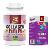 Ncs Kollajen Tip 1 2 3 Vitamin - Vitamin D3 K2 Aromasız Yetişkin Vitamin 180 Tablet