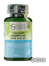 Nature'S Supreme Calcium Magnesium Zinc With D3 Aromasız Yetişkin Vitamin 90 Tablet