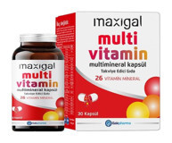 Maxigal Multivitamin Multimineral Aromasız Yetişkin Vitamin 30 Kapsül