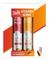 Daily Multivitamin Mineral Ve Vitamin C Portakal - greyfurt - Limon Yetişkin Vitamin 20 Tablet