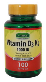 Vitapol Vitamin D3-K2 Aromasız Yetişkin Vitamin 100 Tablet