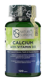 Nature'S Supreme Calcium With Vitamin D3 Aromasız Yetişkin Vitamin 120 Tablet