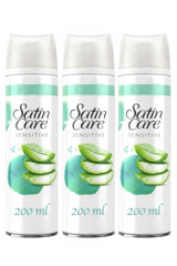 Gillette Satin Care Seyahat Boyu Hassas Ciltler İçin Tıraş Köpüğü 3x200 ml