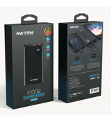 Netpa Premium Series NP-102F 10000 mAh Hızlı Şarj Powerbank Siyah
