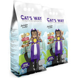 Cat's Way Lavanta Kokulu Topaklanan İnce Taneli Bentonit Kedi Kumu 2x10 lt