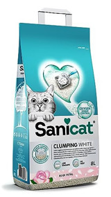 Sanicat Clumping White Rose Topaklanan İnce Taneli Bentonit Kedi Kumu 8 lt