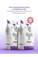 Toi Moi Lavanta Kokulu Topaklanan İnce Taneli Sodyum Bentonit Kedi Kumu 2x5 lt