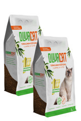 Olivacat Zeytin Çekirdeğinden Üretilen Topaklanan Kalın Taneli Organik Kedi Kumu 2x7 lt