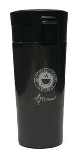 Penguen Black Coffe Mug Png-3044 Çelik 350 ml Termos Siyah