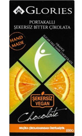 Glories Şekersiz Portakallı Çikolata 100 gr