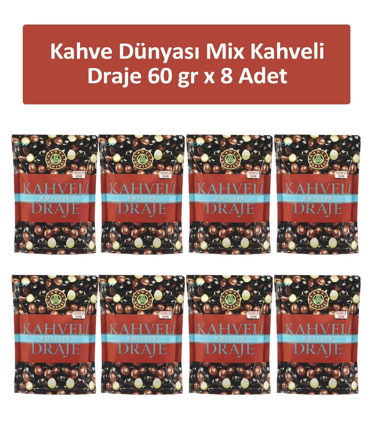 Kahve Dünyası Draje Kahveli Çikolata 8x60 gr