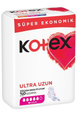Kotex Organik Antialerjik Orta Ultra Uzun 18'li Hijyenik Ped 1 Adet