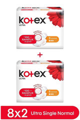 Kotex Ultra Single Organik Antialerjik Orta Normal 8'li Hijyenik Ped 2 Adet