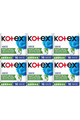 Kotex Natural Organik Antialerjik Orta Gece 16'lı Hijyenik Ped 1 Adet