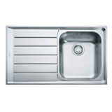Franke Neptun Net 611 360 mm Damlalıklı Tezgah Üstü Tek Gözlü Dikdörtgen Sol Paslanmaz Çelik Eviye İnox